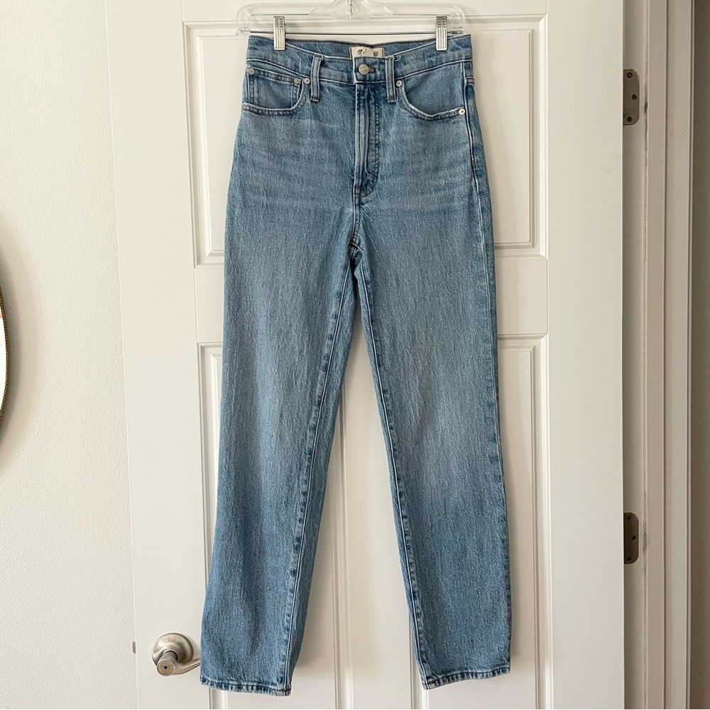 Madewell The Perfect Vintage Straight Leg Denim Jeans Light Wash, Size 25